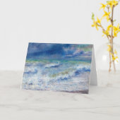 ピエールオーギュストルノアール – シースケープ カード (黄色い花)