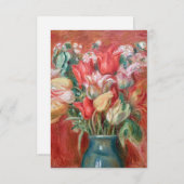 ピエールオーギュストルノアール – チューリップブーケ サンキューカード (正面/裏面)