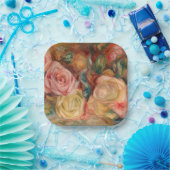 ピエールオーギュストルノアール-バラ ペーパープレート (パーティー)