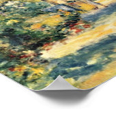 ピエールオーギュストルノアール – モンマルトルの庭園 ポスター (角)