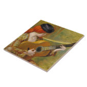 ピエールギターを持つルノアール|の若くスペインのな女性 タイル (側面)