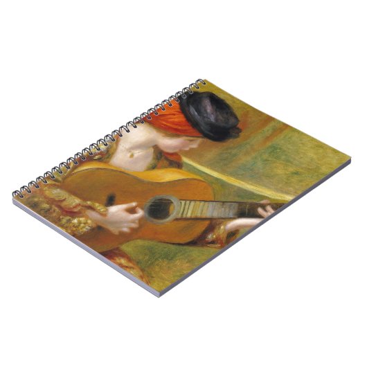 ピエールギターを持つルノアール|の若くスペインのな女性 ノートブック (左側)