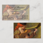 ピエールスペインの・オーガスト・ルノアールの若い女性 名刺 (正面/裏面)