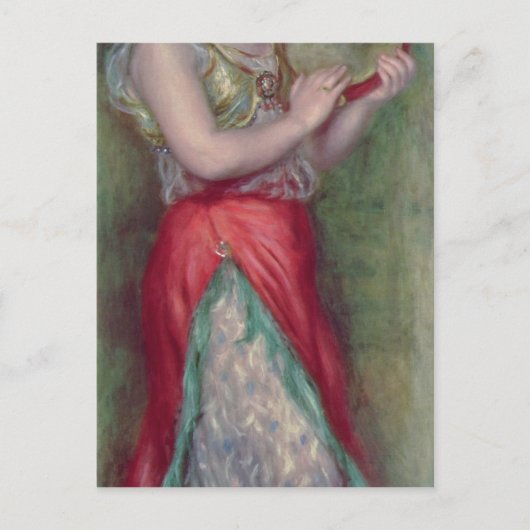 ピエールタンブリンを持つルノアール|のダンサー ポストカード (正面)