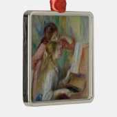 ピエールピアノのルノアール|の若い女の子 メタルオーナメント (右)