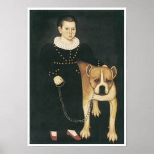 ピエールポントエドワード・レイシーと彼の犬,銃, 1832 ポスター