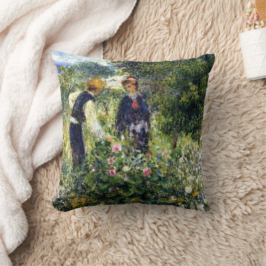 ピエールルノアール絵画ズの花を摘む クッション (ブランケット)