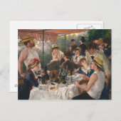 ピエールルノアール – ボートパーティー1881 ポストカード (正面/裏面)