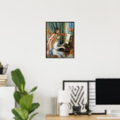 ピエールルノアール – ヤング・ガールズ・アット・ピアノ ポスター (ホームオフィス)