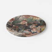 ピエールルノアール-船遊びのパーティー1881年の昼食会 ペーパープレート (アングル)