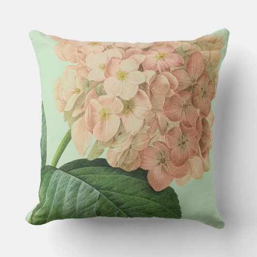 ピエールレドテアジサイ花 クッション (正面)