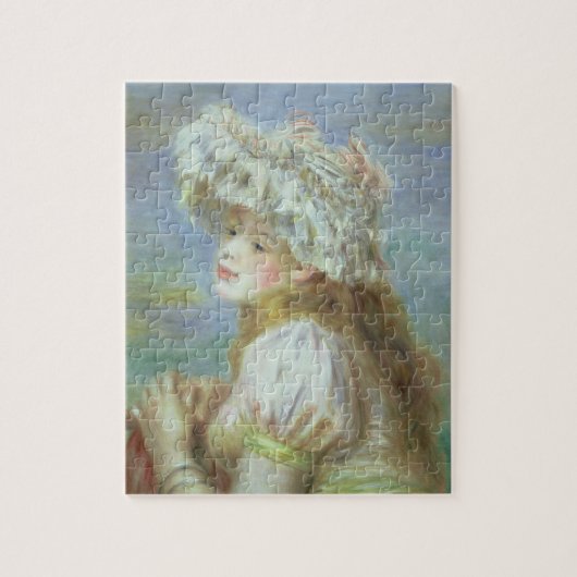 ピエールレースの帽子のルノアール|の若い女性 ジグソーパズル (縦)
