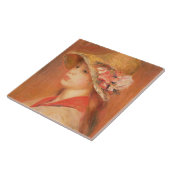 ピエール帽子のルノアール|の若い女性 タイル (側面)