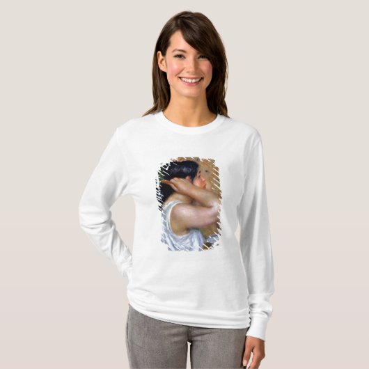 ピエール彼女の毛をとかしているルノアール|の女の子 Tシャツ (正面フル)