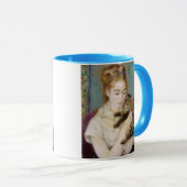 ピエール猫を持つルノアール|の女性 マグカップ (正面右)