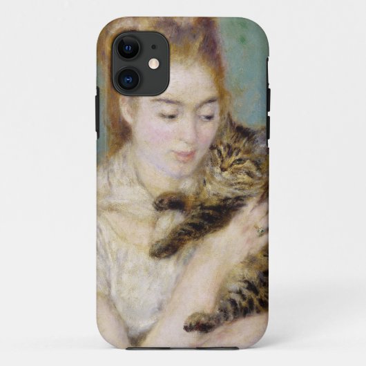ピエール猫を持つルノアール|の女性 Case-Mate iPhoneケース (裏面)