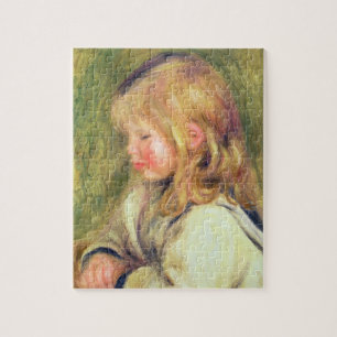 ピエール白いワイシャツの読書のルノアール の子供 ジグソーパズル