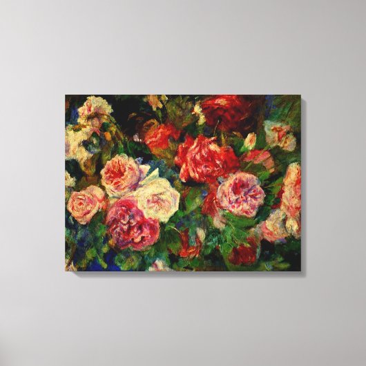 ピエール絵画ルノアールのバラ キャンバスプリント (正面)