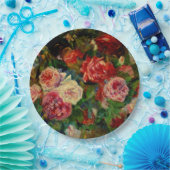 ピエール絵画ルノアールのバラ、有名なアートワーク ペーパープレート (パーティー)