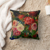 ピエール絵画ルノアールバラ クッション (ブランケット)