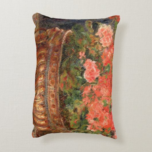 ピエール銅の洗面器のルノアール|のゼラニウム アクセントクッション (裏面(縦))