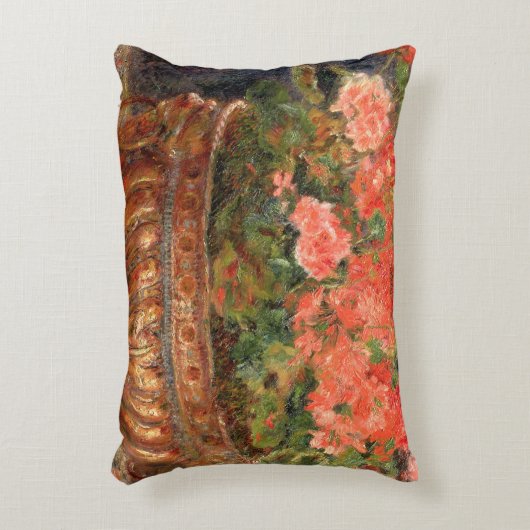 ピエール銅の洗面器のルノアール|のゼラニウム アクセントクッション (正面(垂直))
