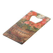 ピエール銅の洗面器のルノアール|のゼラニウム クレジットカード栓抜き (正面アングル)