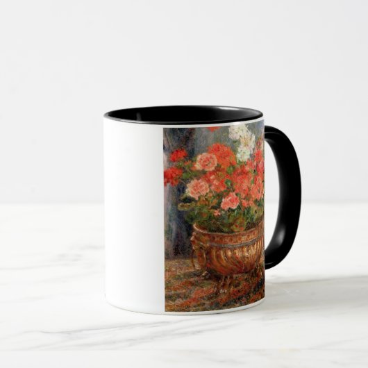 ピエール銅の洗面器のルノアール|のゼラニウム マグカップ (正面右)