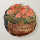ピエール銅の洗面器のルノアール|のゼラニウム ラウンドクッション (裏面)