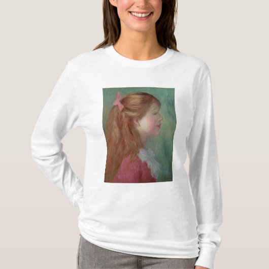 ピエール長い毛を搭載するルノアール|の若い女の子 Tシャツ (正面)