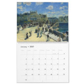 ピエール・アウグストルノアール印象派の絵画 カレンダー (1月 2027)