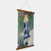 ピエール・アウグストルノアール散水缶の女の子 吊り下げ型タペストリー (傾斜あり)
