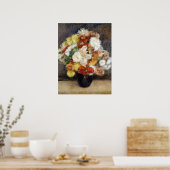 ピエール・アウグストルノアール花束 ポスター (キッチン)