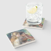 ピエール・アウグストルノアール読ズ ストーンコースター (横)