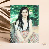 ピエール・アウグストルノアール1868年絵画夏の芸術 ポストカード