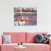 ピエール・アウグストルノアール – アルジェンテウイルのセーヌ キャンバスプリント (インサイチュ (リビング))