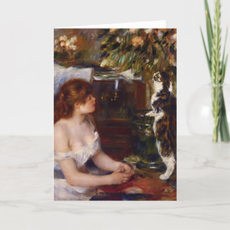 ピエール・アウグストルノアール・ガール&キャット カード