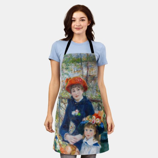 ピエール・アウグストルノアール – テラスの姉妹 エプロン (着用した状態)