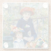 ピエール・アウグストルノアール – テラスの姉妹 ガラスコースター (裏面)