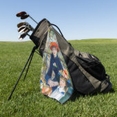 ピエール・アウグストルノアール – テラスの姉妹 ゴルフタオル (グリーン)