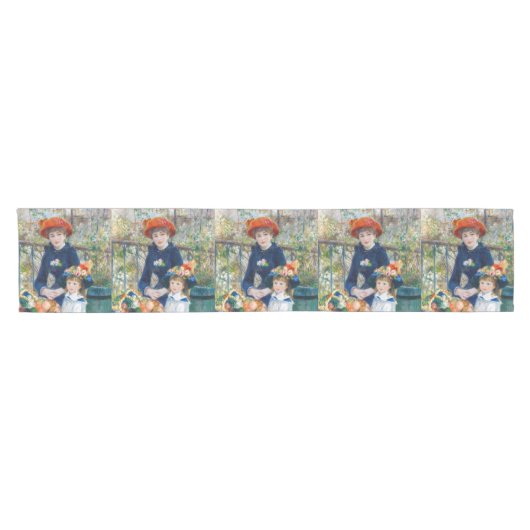 ピエール・アウグストルノアール – テラスの姉妹 ショートテーブルランナー (横)