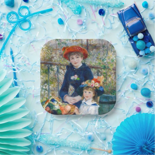 ピエール・アウグストルノアール – テラスの姉妹 ペーパープレート (パーティー)