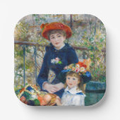 ピエール・アウグストルノアール – テラスの姉妹 ペーパープレート (正面)