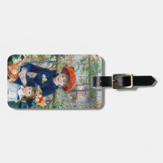 ピエール・アウグストルノアール – テラスの姉妹 ラゲッジタグ (正面横)