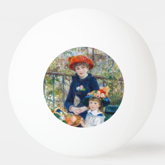 ピエール・アウグストルノアール – テラスの姉妹 卓球ボール (正面)