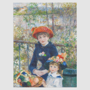 ピエール・アウグストルノアール – テラスの姉妹 薄葉紙
