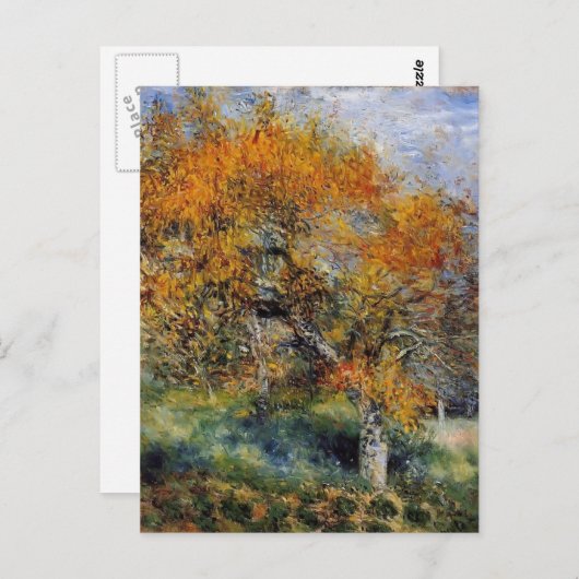 ピエール・アウグストルノアール – ナシの木 ポストカード (正面/裏面)