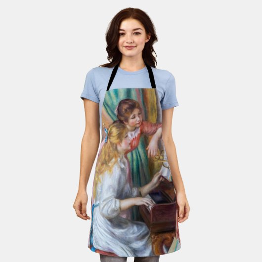 ピエール・アウグストルノアール – ピアノの少女たち エプロン (着用した状態)