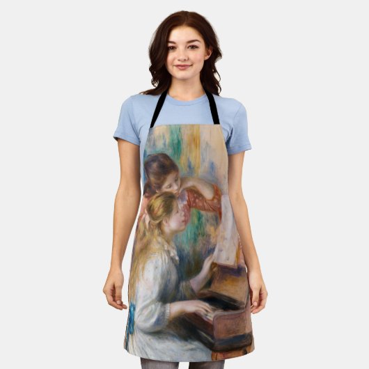 ピエール・アウグストルノアール – ピアノの少女たち エプロン (着用した状態)