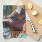 ピエール・アウグストルノアール – ピアノの少女たち キッチンタオル (四つ折り)